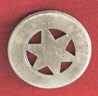 Vintage Good Luck Teletag Token   Nick Fillips  Lucky Coin Solid Aluminum W flag