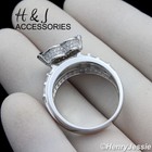 Women 925 Sterling Silver Icy Bling Cz Heart Shape Engagement Ring Size 6-9 sr88