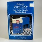 Pepsi-cola Coin Sorter Vending Machine Bank - Counts And Sorts Money For Rolling