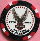 Harley Davidson 250th Anniversary Of Usa Poker Chip J   L Hd In South Dakota
