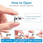  8 Sets Button Pins For Jeans  Pants Button Replacement  No Sew Reusable 