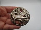 Vintage Coro Norseland Sterling Silver Large 2 1 4  Bird   Berries Brooch