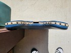Antique Koken   Aujusto   Seat Back Original Hard-to-find Barber Chair Part Blue