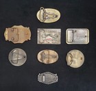 8 Vintage Usa Patriotic Belt Buckles American Flag Soaring Eagle 2nd Amendment 