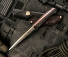 Cudeman Micarta Full Tang Tactical Fixed Blade Leather Sheath Made In Spain