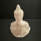 Approximately 4       Tall   Quartz Crystal  Hand Carved Buddha - Beautiful 