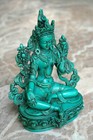 Green Tara Resin Statue  Handmade Tibetan Dolma Green Tara Handmade Statue 6 
