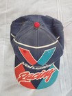 Vintage Valvoline Racing Snap Back Hat Cap Retro Multicolor Checkered 