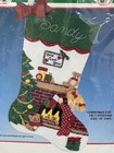 Rare Bucilla Felt Holiday Stocking Kit Christmas Eve 82728 Tree Fireplace Usa