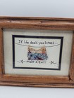 Quilt Wall Art Framed Fabric Patchwork   if Life Deals You Scraps  Signed  9 x7 