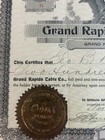 Antique 1902 Grand Rapids Table Co Stock Certificate 200 Shares Mi Furniture