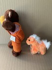 Ace Novelty Vintage Plush Toys Lot  Bear And Orange Horse Stuffed Animal  read