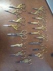 Lot Of 18 Vintage Style Brass Embroidery Scissors Bird Cat Sewing Craft Bulk