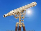 New Design Floor Standing Brass 64 Inch Telescope With Wooden Tripod Stand Gift