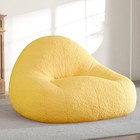 4ft Large Bean Bag Chair For Adults - Big Boneless Floor Chair Chenille Yellow