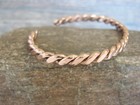 Native American Navajo Twisted Copper Bracelet By Tahe