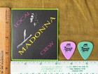 Rare  Madonna Local Crew Backstage Pass   2 jvc bonnie Raitt Guitar Picks great