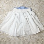 Vintage 1990s You Babes Girls 10 12 White Eyelet Denim Lace Up Skirt