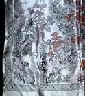 Vtg 1950 s Chinese Silk Brocade Tablecloth Children At Play Dragon Parade 70x78