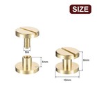 30pack Brass Chicago Screws  4x10mm Post Nail Stud Rivets For Leather Craft
