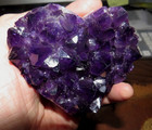 Large Amethyst Crystal Cluster Heart Geode F  Uruguay Cathedral Steel Stand Jal