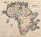 1829 Africa  Map Original - Abyssinia - Madagascar - Egypt - Tripoli - Fezzan