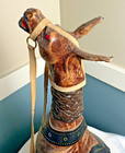 Vintage Leather Wrapped Horse Wine Bottle 1980 Vento Import  - Italy Red Eyes