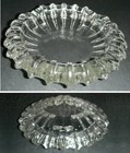 Vintage Sunburst Heavy 7 5 Inch Round Clear Glass Cigar Cigarette Ash Tray