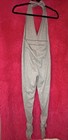 Women s Gray Solid Jumpsuit S Sleeveless V-neck Scrunched Split Leg