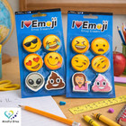 Emoji Erasers Set 12 Piece Pencil Erasers Cute Smiley Face School Supplies-2 Pk