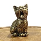 Brass Cute Cat Animal Statue Small Sculpture Tabletop Figurine Home Decor Gifts