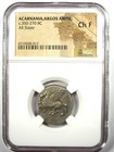 Acarnania Argos Silver Ar Stater Pegasus Athena Coin 300 Bc - Ngc Choice Fine