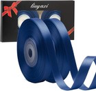 Solid Color Double Faced Navy Blue Satin Ribbon 1 2  X 50 Yards  Ribbons Perf   