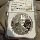 2017-w American Silver Eagle  1 Ngc Ms70 Ultra Cameo  2020 West Point Mint Hoard