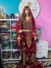 Asra Somali Bridal Dirac Set Velvet-maroon