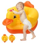 Yellow Duck Inflatable Baby Chair Sofa Baby Bath Stool Safety Back 60kg
