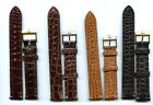 Deep Cognac Alligator Strap   Vintage Omega Buckle Gold Or Steel
