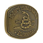 America Don t Tread On Me Gadsden Flag Snake Belt Buckle Antique Bronze Tone