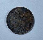 Error Great Britain 1876h 1 2c   2668  Large Glob Of Metal On Hair