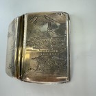 Vtg Japanese Sterling 950 Cigarette Case Engraved Pagoda Mt Fuji Scene Japan 70g