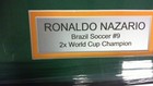 Framed Autographed signed Ronaldo Nazario 35x39  Brazil Yellow Jersey