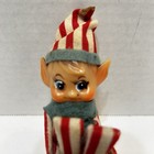 Vintage Christmas Knee Hugger Elf Pixie Red White Green Japan 10  Long
