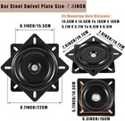 Bar Stool Swivel Plate 7 8in Black Seat Parts With Solid 8 Inch  