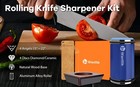 Rolling Knife Sharpener Kit  Upgraded Roller Knife Sharpener With Leather Strop