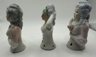 Vintage Lot Of 3 Porcelain Pin Cushion Doll Heads Made In Japan Approx 3  High