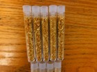 Genuine 24k Gold Flakes     3  Clear Tube     Pure Gold Leaf Chips Flakes