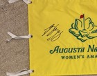 Rose Zhang Signed Augusta National Women   s Amateur Flag Masters Lpga Auto Psa
