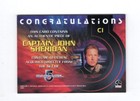 2002 Rittenhouse The Complete Babylon 5 Captain John Sheridan  c1 Costume Relic
