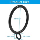 Black Curtain Rings  Metal With Eyelets  50 Pack