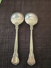 Gorham Chantilly Sterling Silver Cream Soup Spoons 2pc Set No Monogram 6 5 8 